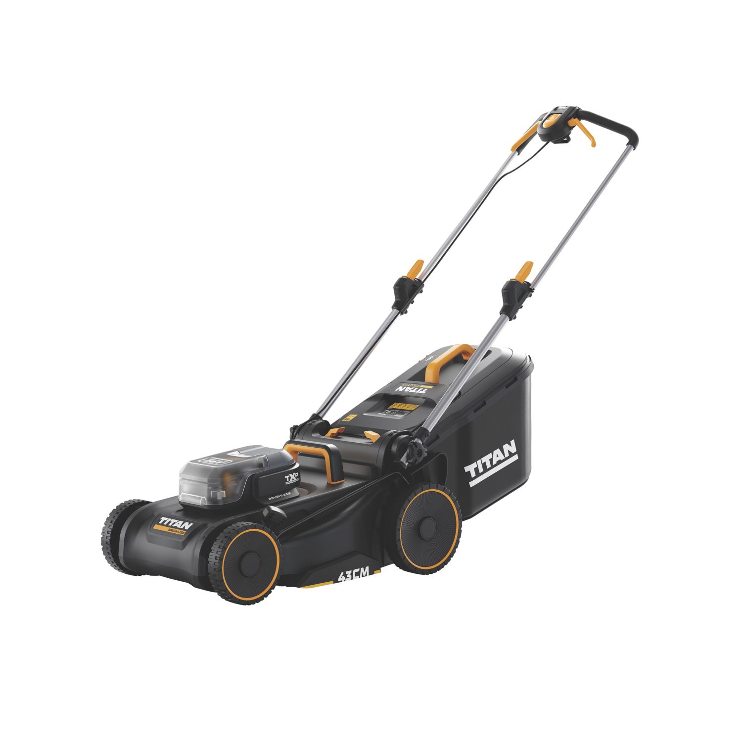 Titan 36V 1 x 4.0Ah Li-Ion TXP Brushless Cordless 43cm Lawn Mower (337AY)
