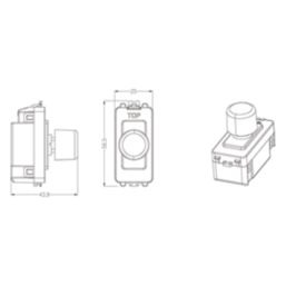 Knightsbridge  6A 2-Way Grid Dummy Dimmer Switch Brushed Brass