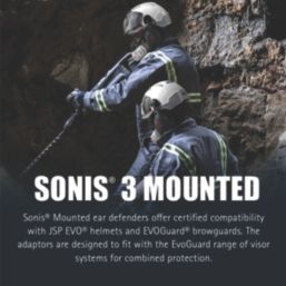 JSP Sonis 3 Mounted Ear Defenders 36dB SNR