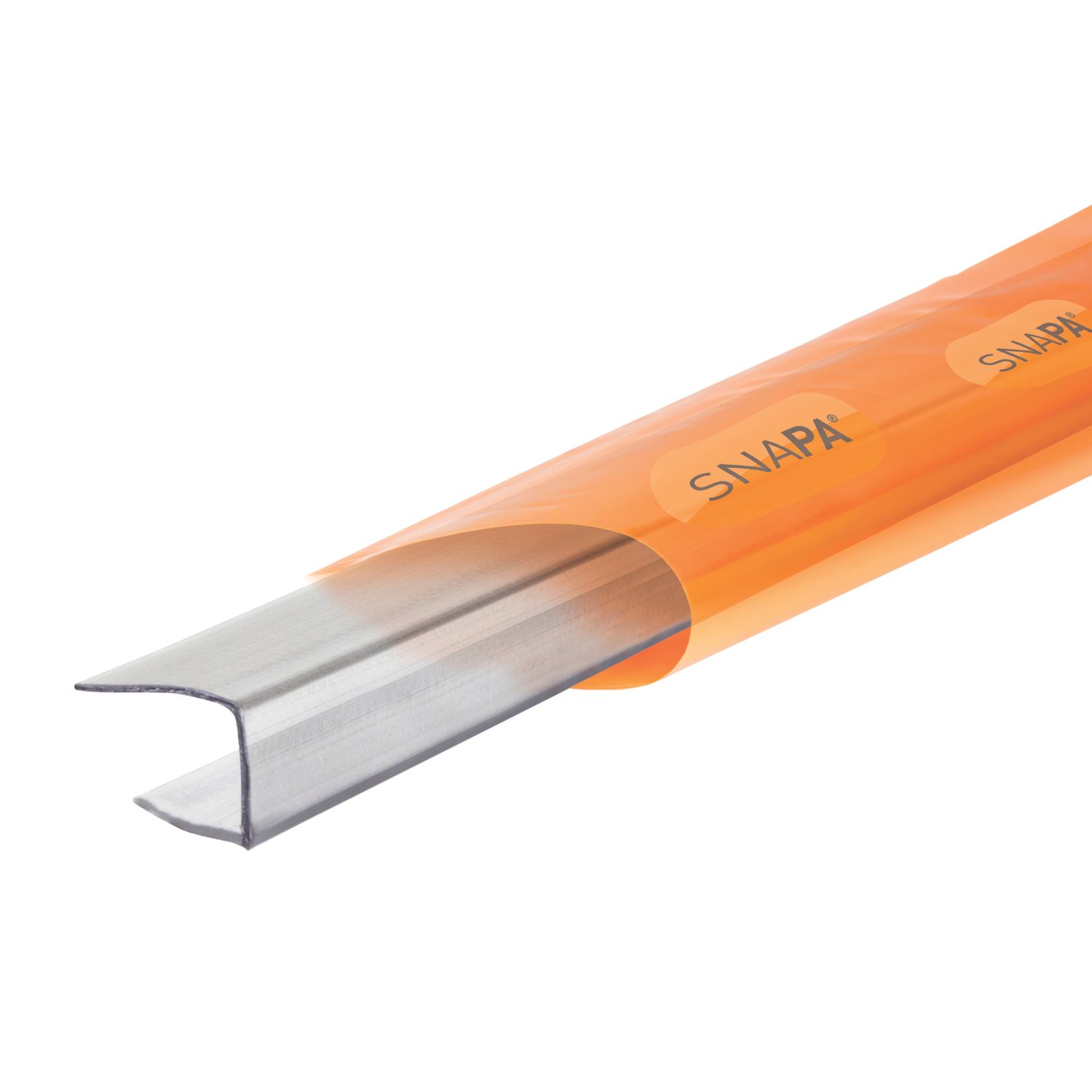 SNAPA Clear 10mm C-Section Glazing Bar 2000mm x 15mm (337FH)