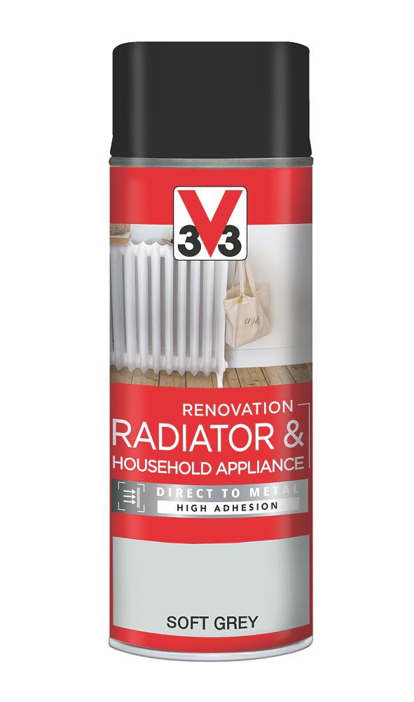 V33 400ml Soft Grey Satin Heat Resistant Radiator & Appliance Spray