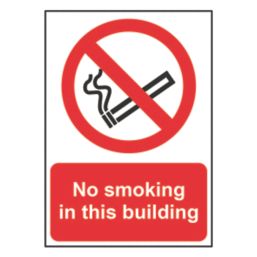 Essentials "No Smoking In This Building" Sign 210mm x 148mm