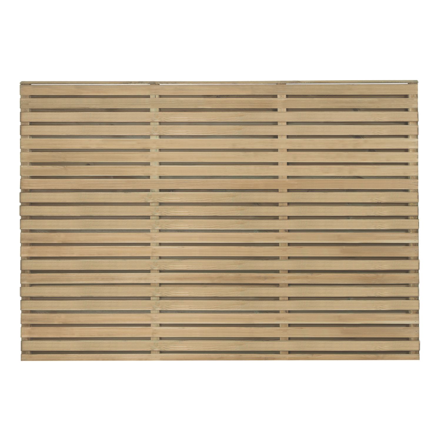 Forest Double-Slatted Fence Panels Natural Timber 6' x 4' Pack of 4 (337KP)