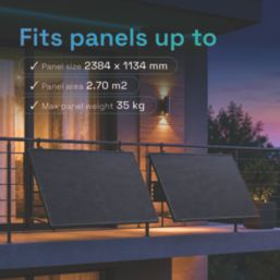 Fastensol 3-in-1 Solar Panel Mounting Kit for Use on Balcony or Flat Surface