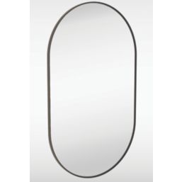 Sensio Nebula Oval Illuminated Bathroom Mirror Black With 2016lm LED Light 800mm x 500mm