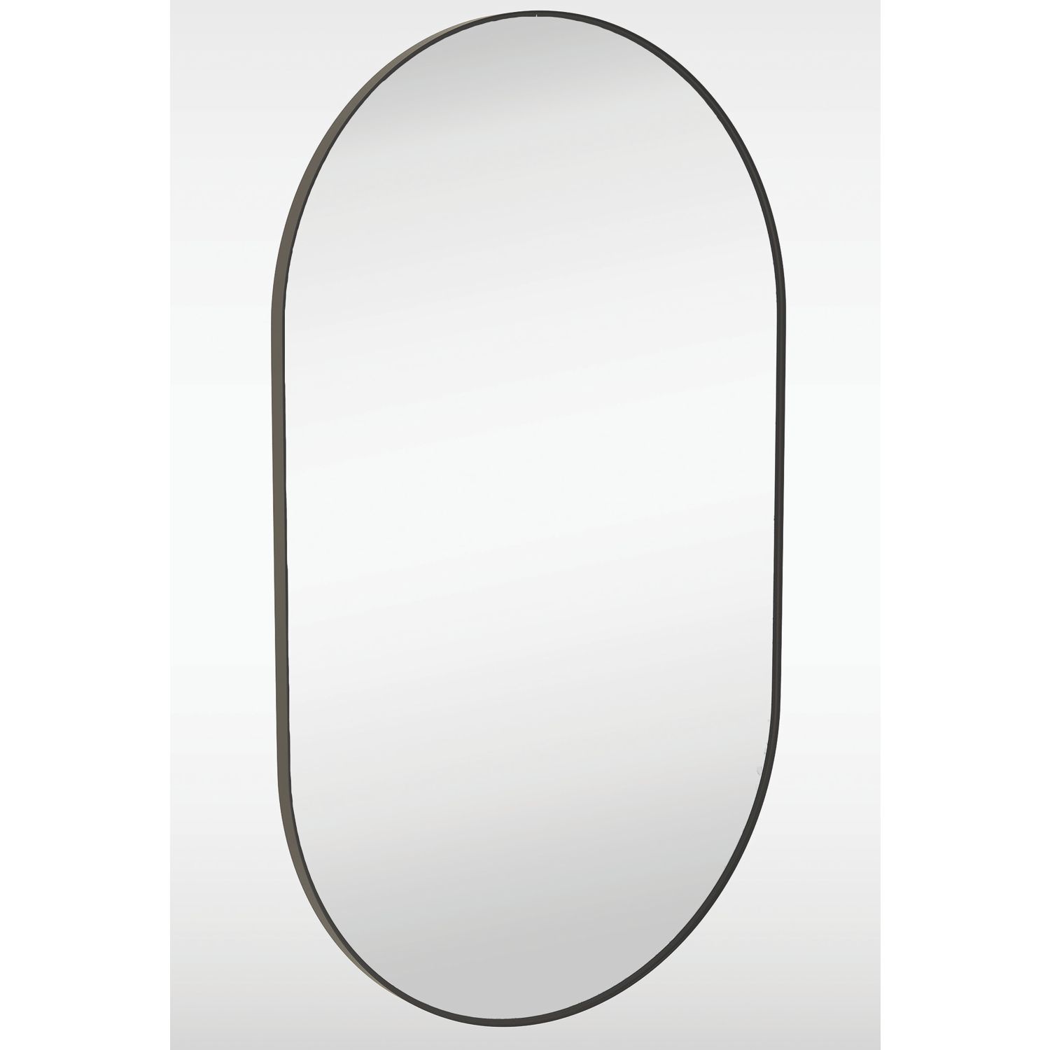 Sensio Nebula Oval Illuminated Bathroom Mirror Black With 2016lm LED Light 800mm x 500mm (337PE)