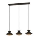 Eglo Grizedale 3-Light Pendant Black/Brass