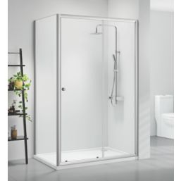 Triton Neo Six  Framed Offset Quadrant Sliding Door Shower Enclosure Reversible Chrome  1200mm x 760mm x 1850mm