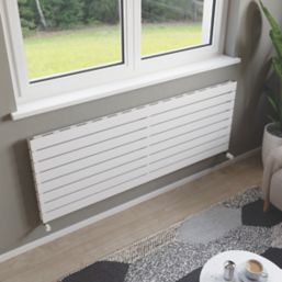 Ximax Oceanus Slimline Duplex Deluxe 595mm x 1600mm 5010BTU White Horizontal Designer Radiator