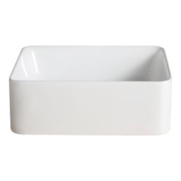 Swirl Alpheus White Basin No Tap Holes 342mm