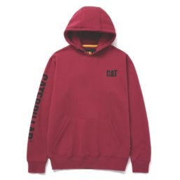 CAT Trademark Banner Hoodie Red Brick Large 42" Chest