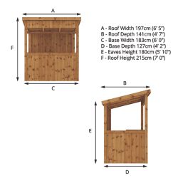 Mercia Pressure-Treated 6' x 4' (Nominal) Pent Timber Garden Wall Bar