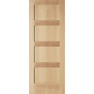 Jeld-Wen  Unfinished Oak Veneer Wooden 4-Panel Shaker Internal Door 1981mm x 610mm
