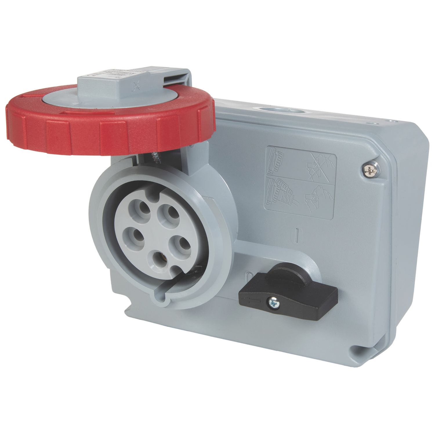 Amphenol 32A 4P+E Socket 250V (3383F)