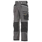 Snickers DuraTwill 3212 Holster Pocket Trousers Grey / Black 30" W 32" L