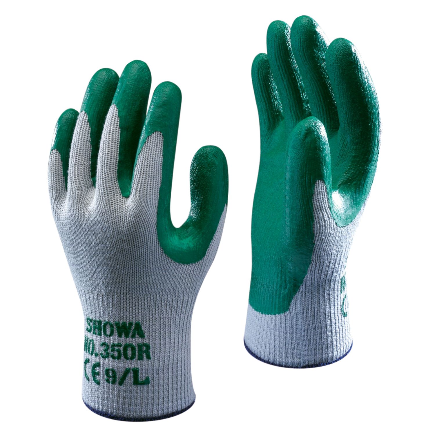 Showa 350R Nitrile Gardening Gloves Green Large (33884)
