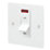 MK Edge 32A 1-Gang DP Control Switch White with Neon with Colour-Matched Inserts