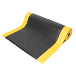 COBA Orthomat Dot Anti-Fatigue Floor Mat Black/Yellow 18.3m x 0.9m x 9mm