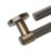 Designer Levers Kensington Knurled Lever on Rose Door Handle Pair Antique Brass