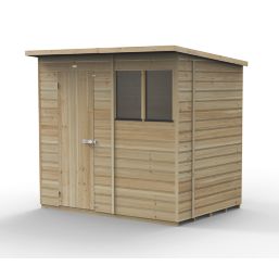 Forest Beckwood 7' x 5' (Nominal) Pent Shiplap Timber Shed with Base & Assembly