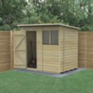 Forest Beckwood 7' x 5' (Nominal) Pent Shiplap Timber Shed with Base & Assembly