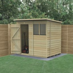 Forest Beckwood 7' x 5' (Nominal) Pent Shiplap Timber Shed with Base & Assembly