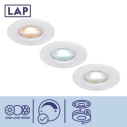 LAP Ubertas Fixed  LED Downlights White 4W 420lm 10 Pack