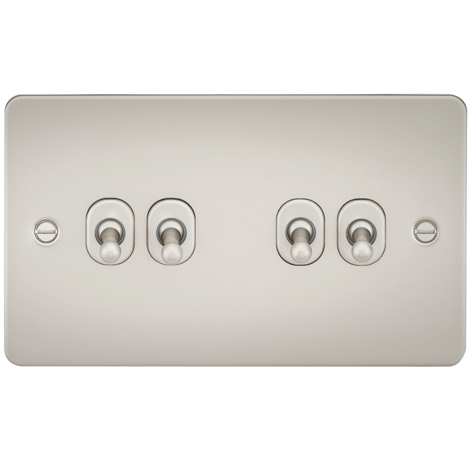 Knightsbridge 10AX 4-Gang 2-Way Light Switch Pearl (338TX)
