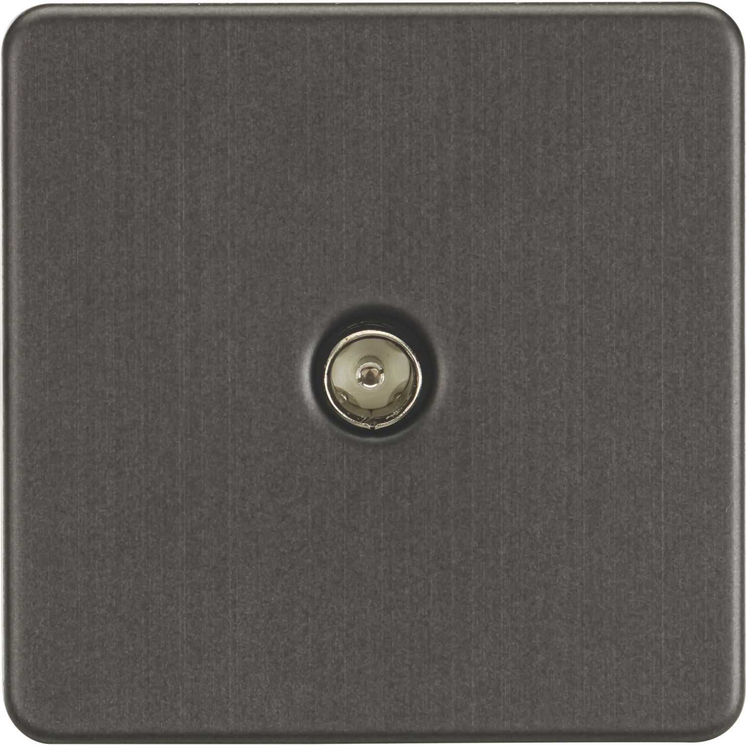 Knightsbridge 1-Gang Coaxial TV Socket Smoked Bronze (338TY)