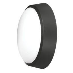 4lite Pylus Outdoor Round LED Bulkhead Black 12W 1100lm