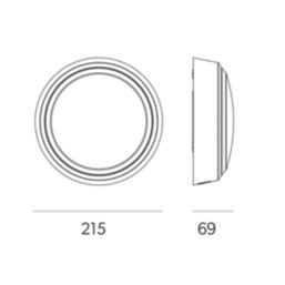 4lite Pylus Outdoor Round LED Bulkhead Black 12W 1100lm