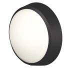 4lite Pylus Outdoor Round LED Bulkhead Black 12W 1100lm