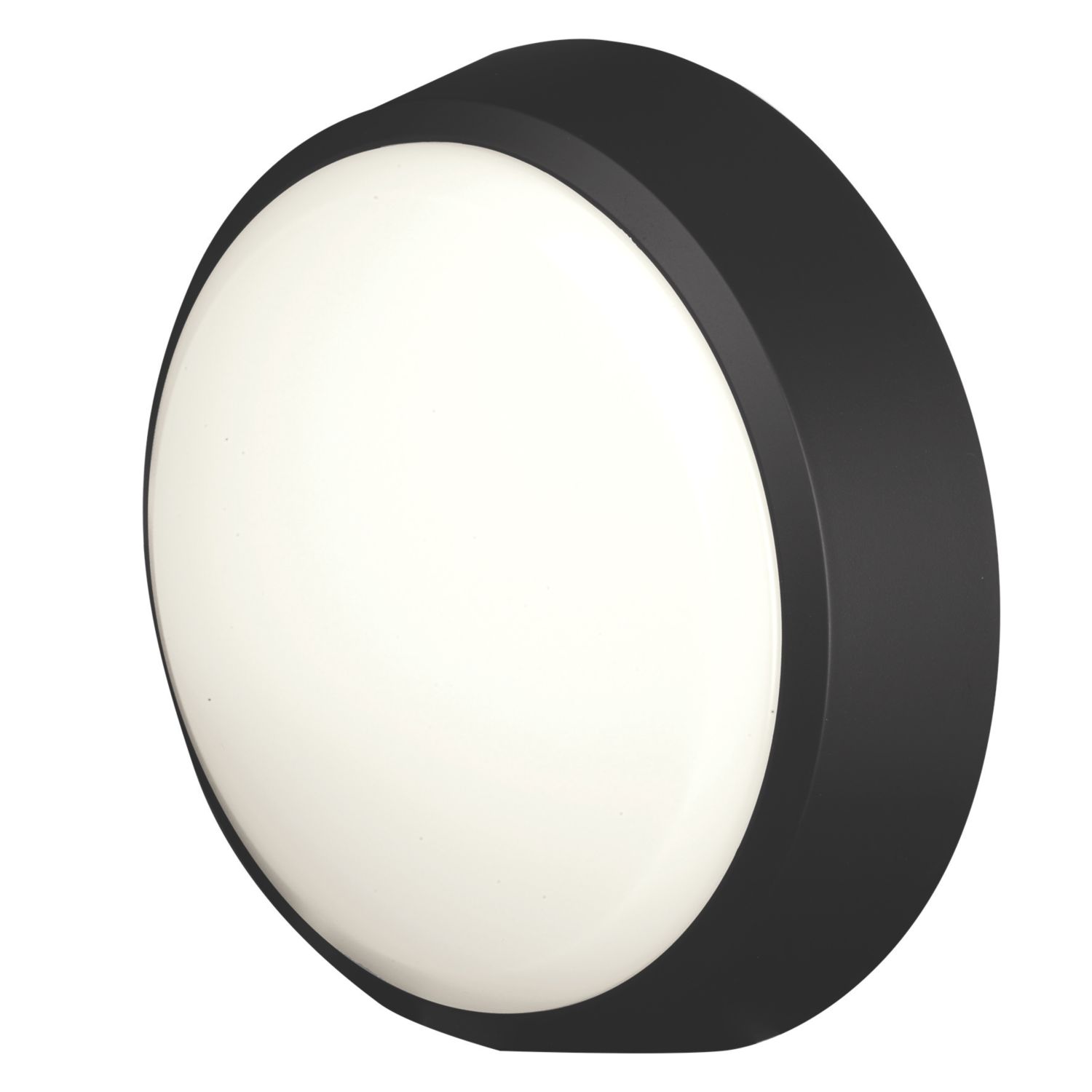 4lite Pylus Outdoor Round LED Bulkhead Black 12W 1100lm (338VH)