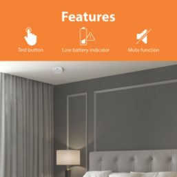 Smartwares  10.025.28 Battery Standalone Smoke Alarm