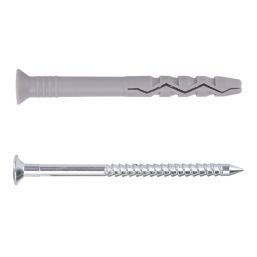 Easyfix  Nylon & Steel Countersunk Head Hammer Fixings 6mm x 80mm 20 Pack