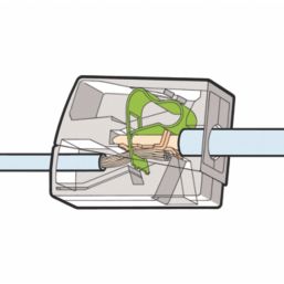 Wago 224-112 24A 3-Way Push-Wire Lighting Connectors 100 Pack