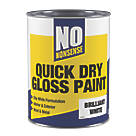 No Nonsense  Gloss Pure Brilliant White Acrylic Water-Based Paint 1Ltr