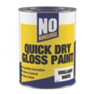 No Nonsense 1Ltr Pure Brilliant White Gloss Water-Based Trim Paint
