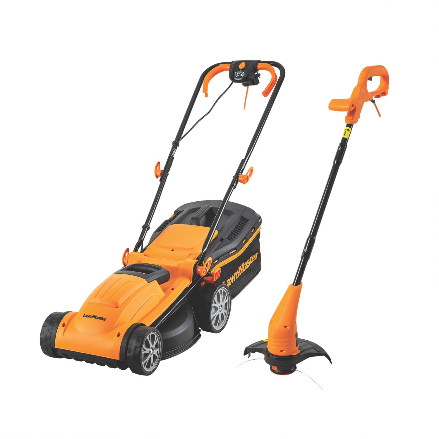 LawnMaster MEB1434M Combo 240V Electric Lawn Mower & 2-in-1 Grass Trimmer/Edger (339CU)