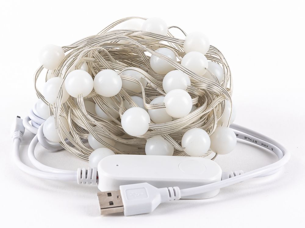 TCP 10m Outdoor LED Bobble RGB Bluetooth String Lights 4W 56lm Screwfix