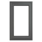 Crystal  Right-Hand Opening Clear Triple-Glazed Casement Anthracite on White uPVC Window 610mm x 820mm