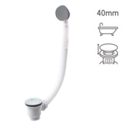 Flomasta Pop-Up Bath Waste with Overflow Chrome - Screwfix