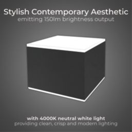 Luceco Cube Outdoor LED Up & Down Wall Light Black/White 5W 150lm