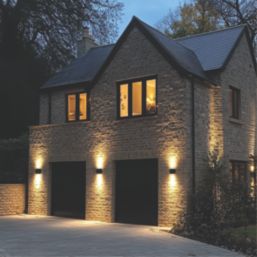 Luceco Cube Outdoor LED Up & Down Wall Light Black/White 5W 150lm