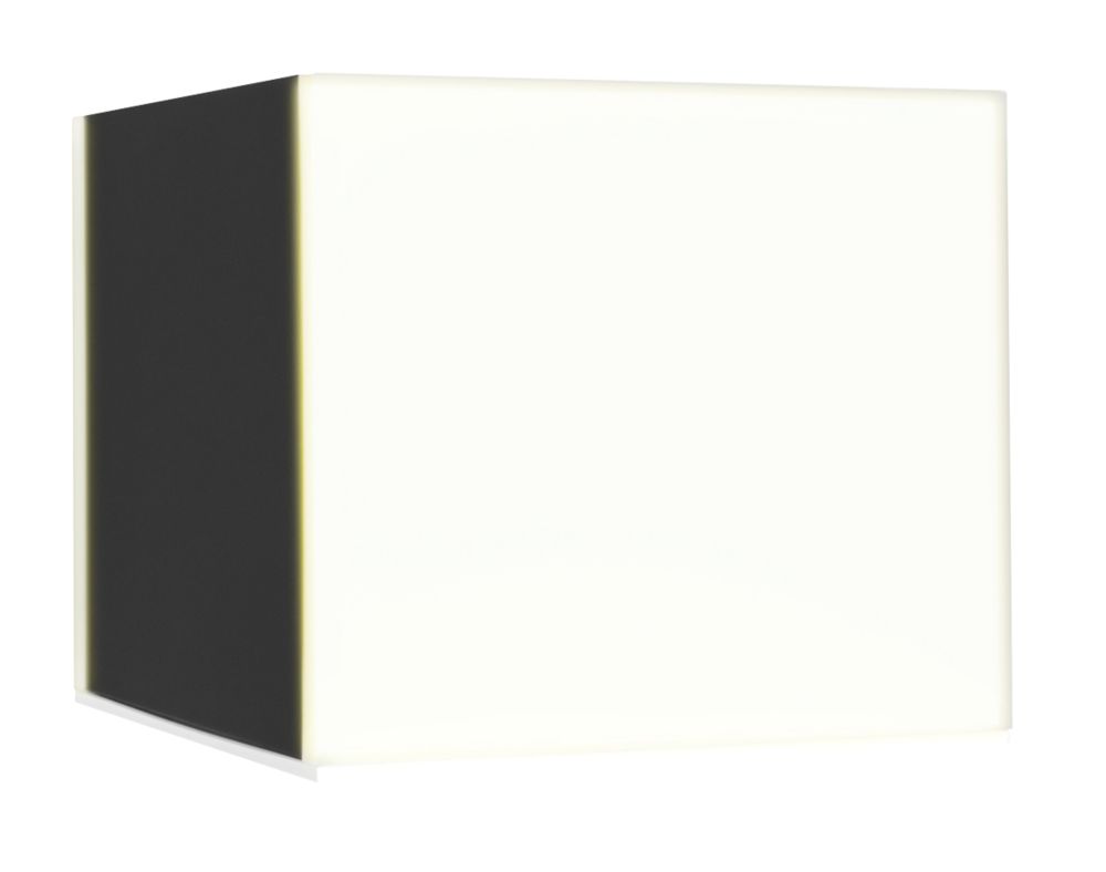 Luceco Cube Outdoor LED Up & Down Wall Light Black / White 5W 150lm