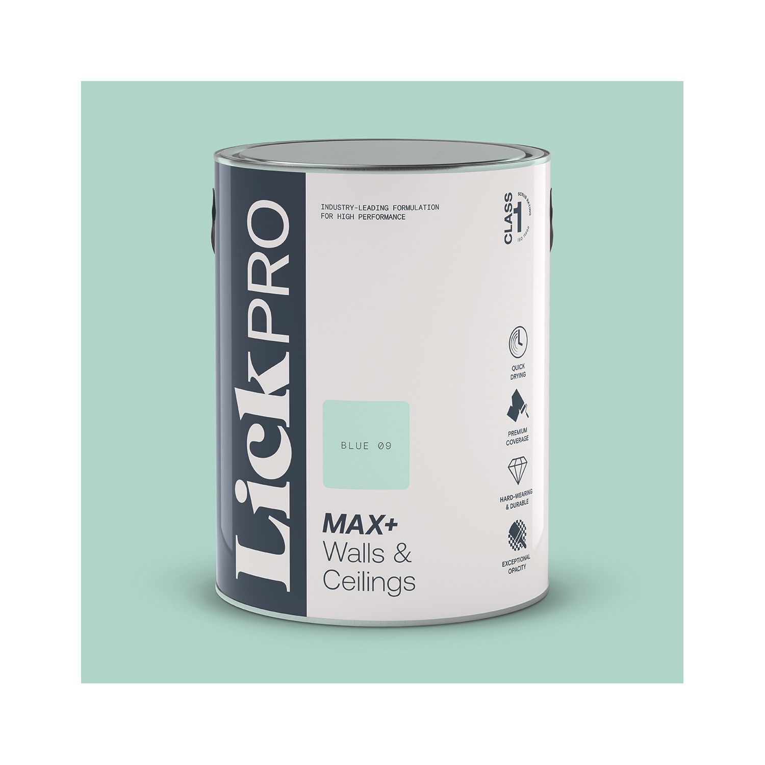 LickPro Max+ 5Ltr Blue 09 Eggshell Emulsion Paint (339JY)