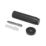 Eclipse Cylindrical Knurled Wall Mounted Projection Door Stop 20 x 83mm Matt Black