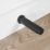 Eclipse Cylindrical Knurled Wall Mounted Projection Door Stop 20 x 83mm Matt Black