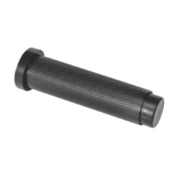 Eclipse Cylindrical Knurled Wall Mounted Projection Door Stop 20 x 83mm Matt Black
