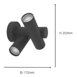 Eglo Fossignano Outdoor LED Wall Light Black 6.5W 800lm